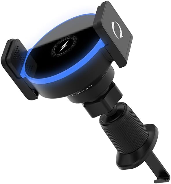 Wireless Car Charger, 15W Fast Charging Magsafe Car Phone Mount Charger for iPhone 16/15/14/13/12/11/10/9/8 & Samsung Galaxy, Auto-Clamping Car Phone Holder Compatible for Car & Home Use,Black – Enhanced Compatibility and Speed