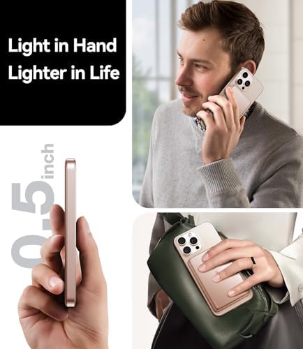 TORRAS Ultra-Slim Magnetic Wireless Power Bank – 10,000 m Ah Fast Charging Portable Charger for i Phone 16/15/14/13/12 in Glacier Gray – Lightweight Design with 22.5 W Quick Charge & USB-C Cable for Ultimate Convenience and Compatibility