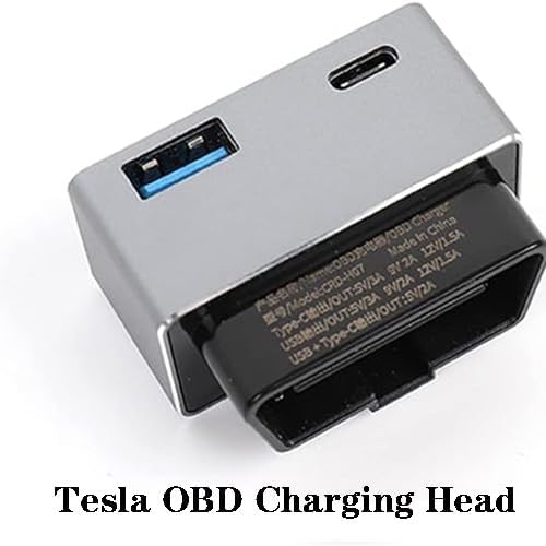 Revolutionary OBD In-Car Charger for Tesla Model 3 & Y – Dual-Port Type-C and USB Fast Charging Solution with Sleek Hidden Design for Ultimate Convenience and Enhanced Device Compatibility