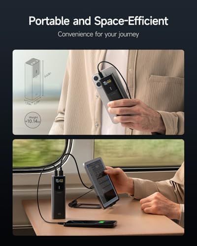 CUKTECH 10 Power Bank 10000 m Ah – 100 W USB-C Portable Charger with Smart Display for Fast Charging i Phone 16/15/14/13, Samsung, Mac Book & More – Ultimate Compatibility & Speed for On-the-Go Power Solutions