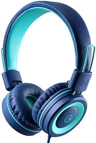 Noot Products K11 Kids Headphones – Ergonomic Foldable Wired On-Ear Audio Solution with 5 ft Tangle-Free Cord and 3.5 mm Jack for i Pads, Kindle, Fire Tablets, and Laptops – Ultimate Comfort and Stylish Design for School, Travel, and Gaming – Safe Listening Experience for Young Audiophiles