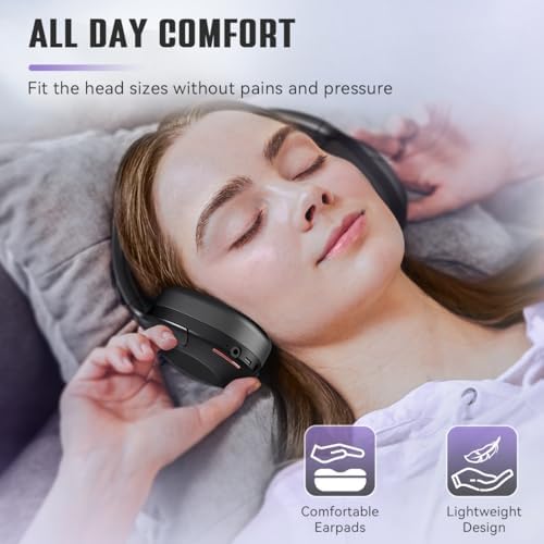 FIFINE X3 Bluetooth Over-Ear Headphones with Enhanced Noise Cancellation – 65-Hour Battery Life for Ultimate Listening Freedom – Ultra-Soft Cushions Perfect for Music, Gaming, and Travel – Compatible with i Phone, Android, and Tablets – Immerse Yourself in Superior Sound Quality