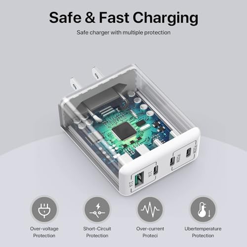 Revolutionize Your Charging Routine with Our 4-Port USB Wall Charger – Ultra-Fast QC 3.0 Adapter for i Phone 12-15, LG, Google Pixel & More – Compact, Reliable Power Solution for Home and On-the-Go Charging