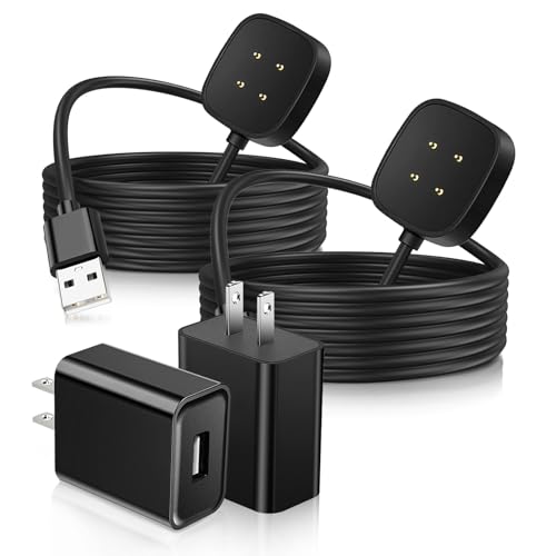 Rapid Charge Duo for Fitbit Sense & Versa Series | 3.3 ft USB Cables for Quick Power Boost | Essential Smartwatch Accessory for Active Lifestyles | Enhanced Compatibility with Sense 2, Versa 3, and Versa 4 | Travel-Friendly Design for On-the-Go Charging | Durable Construction for Long-Term Use | Minimize Downtime and Maximize Fitness Tracking Efficiency
