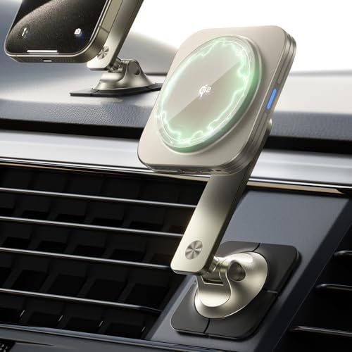 Transform Your Driving Experience with the ESR Qi2 15 W Mag Safe Car Mount Charger – Universal Dashboard & Tesla Compatible Magnetic Wireless Charger for i Phone 16/15/14/13/12 – Adjustable Phone Holder for Optimal Viewing – Fast Charging & Enhanced Safety Features