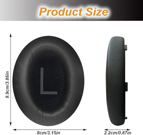 Upgrade Your Bose 700 Wireless Headphones with Luxurious Replacement Ear Cushions – Premium Soft Protein Leather & High-Density Noise Cancelling Foam for Superior Comfort and Sound Isolation – Seamless NC700 Compatibility in Sleek Black