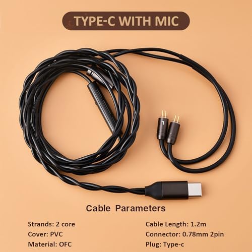 Celest Ignite XBeast USB-C Earbuds: Premium High-Fidelity Earphones Featuring Dynamic Driver & Balanced Armature for i Phone 16, 15 Pro Max, i Pad Pro – Exceptional Noise-Cancellation & Crisp Audio Clarity for an Immersive Listening Experience – Lightweight Type-C Headphones with Integrated Mic for Effortless Communication on Google Pixel 5, Samsung Devices & More