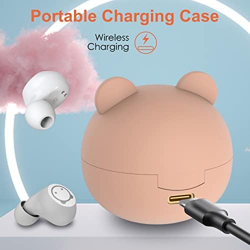 Charming Bluetooth Earbuds for Kids – Waterproof Noise-Cancelling In-Ear Headphones with Adorable Pig and Cat Designs – Comfortable Stereo Sound Perfect for Young Music Lovers and Learning – Durable, Easy-to-Clean Wireless Headset with Broad Device Compatibility – Engage Your Child’s Audio Experience with Fun and Functionality