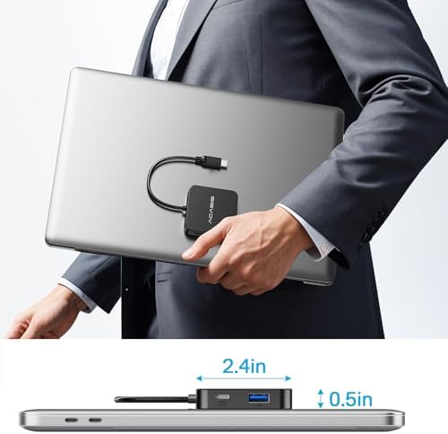 Elevate Your Work Efficiency with the ACASIS Dual HDMI Docking Station – Power Up with 100 W PD Charging, Experience Stunning 4 K Display, and Enjoy Lightning-Fast 5 Gbps USB-C & USB-A Connectivity for Dell, HP, Lenovo, Surface, and Yoga Laptops – The Ultimate All-in-One Hub for Professionals and Tech Lovers