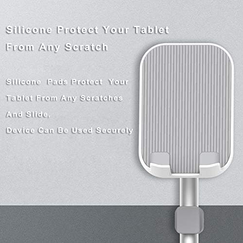 Premium Aluminum Alloy Headphone & Kindle Holder – Ergonomic Desktop Organizer for Headphones and e Readers Up to 11 Inches – Stylish Silver Finish with Secure Non-Slip Base for Optimal Stability and Clutter-Free Workspaces