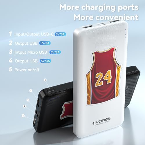 Ultra-Slim 10,000 m Ah Dual-Pack Portable Charger – 15 W Fast Charging Power Bank with USB-C Compatibility for i Phone, Samsung, Pixel & More – Effortless Mobility & Reliable Power Solutions