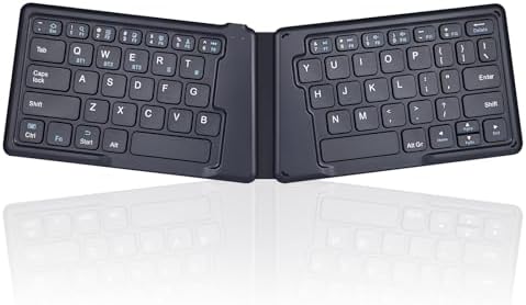 Unleash Productivity with the Perixx PERIBOARD-805 E US Wireless Foldable Bluetooth Keyboard – Ultra-Thin Ergonomic Design for Seamless Typing on i OS, Android & Windows Devices – Perfect Travel Companion for Professionals & On-the-Go Users!