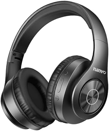 TUINYO Wireless Over-Ear Headphones: Experience 60 Hours of Uninterrupted Bluetooth Listening with Superior Active Noise Cancellation, Luxurious Comfort, and Hi-Fi Stereo Sound – Perfect for Travel, Work, and Relaxation – Immerse Yourself in Deep Bass and Effortless Device Connectivity
