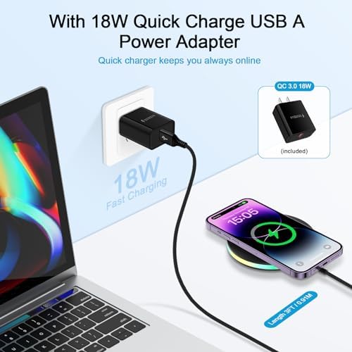 High-Speed 15 W Wireless Charging Pad for Samsung Galaxy Devices – Fast Charger Station with QC 3.0 Wall Adapter – Sleek Design for S25 Ultra, S25+, S24 Ultra, S23 FE, S22 Plus, S21, S20 FE, S10 Plus – Effortless Power Delivery and Enhanced Compatibility