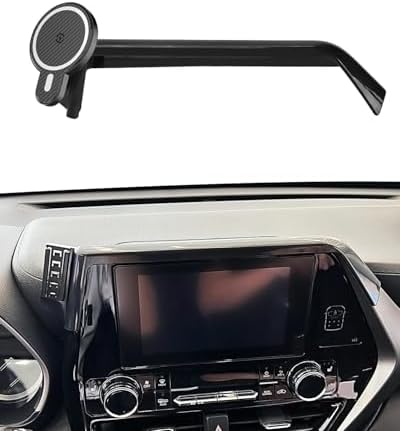 Upgrade Your Toyota Tundra or Sequoia Driving Experience with the 360° Rotating Mag Safe Phone Holder – Premium Dashboard Mount Designed for 2020-2025 Models, Ensures Safety, Accessibility, and Sleek Aesthetics Without Air Vent Obstruction