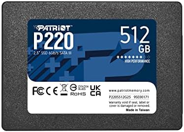 Patriot Memory P220 128 GB SATA III 2.5″ Internal SSD – Blazing Fast Solid State Drive for Enhanced Performance & Reliability – Upgrade Your Storage Today!