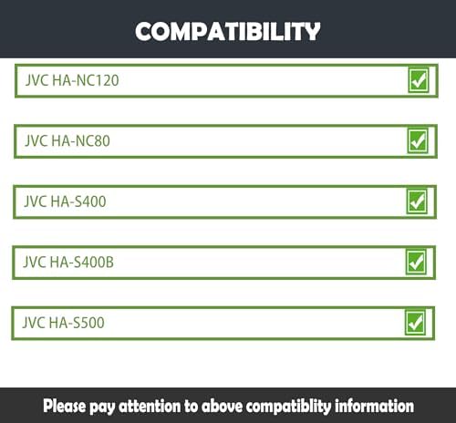 Elevate Your Audio Experience with Premium Replacement Earpads for JVC Wireless Headphones HA-S400, HA-S500, HA-NC80, HA-NC120 – Luxurious Protein Leather & High-Density Memory Foam Cushions for Unmatched Comfort and Superior Noise Isolation – Perfect Fit Headphone Upgrades