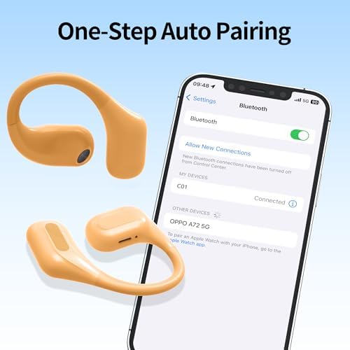 Elevate Your Audio Experience: Premium Bluetooth 5.3 Sport Earbuds with IP7 Waterproof Protection, 24-Hour Playback, Noise-Canceling Technology, and Secure Over-Ear Hooks for Unmatched Performance in Any Environment