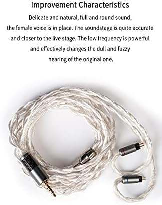 KBEAR High-Performance Earphone Cable – 4-Core Single Crystal Copper & Silver-Plated Litz for Superior Sound Clarity, MMCX & 2.5 mm Compatibility – Ultimate Comfort & Durability for Audiophiles Seeking Enhanced Listening Experience