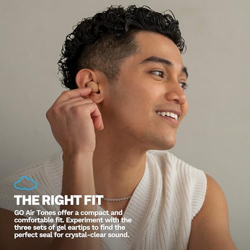 JLab Go Air Tones+ True Wireless Earbuds – Ultimate Bluetooth Audio Experience with 32+ Hours Playtime, Effortless Auto Pairing, Customizable EQ3 Sound Profiles, and Touch Control Functionality in Chic Earthtone Design – Ideal for Active Lifestyles and All-Day Wear Comfort
