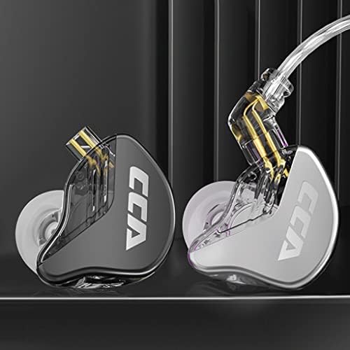 Premium CCA CRA In-Ear Monitor Earphones – Ultra-Thin Dynamic Driver for Superior Clarity & Deep Bass, Tangle-Free Removable Cord with Mic for Seamless Calls, Ergonomic Design for Extended Comfort & Compatibility Across Devices