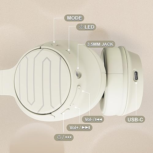 Soul Ultra Wireless 2 Over-Ear Bluetooth Headphones – 65-Hour Battery Life, Rapid USB-C Charging, and Luxurious Protein Earpads for All-Day Comfort – Immersive Low Latency Audio with Deep Bass – Perfect Companion for Travel, Gym, and Active Lifestyles in Chic Beige Finish