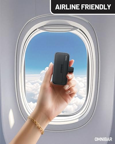 Ultra-Compact 5000 m Ah Power Bank with Integrated USB-C Connector – Sleek Mini Portable Charger for i Phone 16 Pro/15 Series, Samsung S22/S23, i Pad Pro/Air, Air Pods & More – Fast Charging Solution for On-the-Go Lifestyle