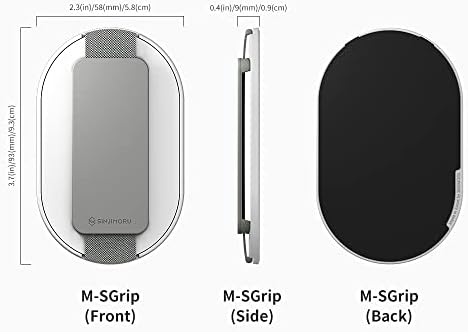 Magnetic Phone Grip for Mag Safe – Sinjimoru M-SGrip Black | Ultra-Strong 2600 g Magnetic Force for i Phone 12-16 | Slim, Pocket-Friendly Design for Effortless Everyday Use | Enhanced Compatibility with Mag Safe Cases and Phones | Comfortable Multi-Angle Holding Solution for Enhanced User Experience