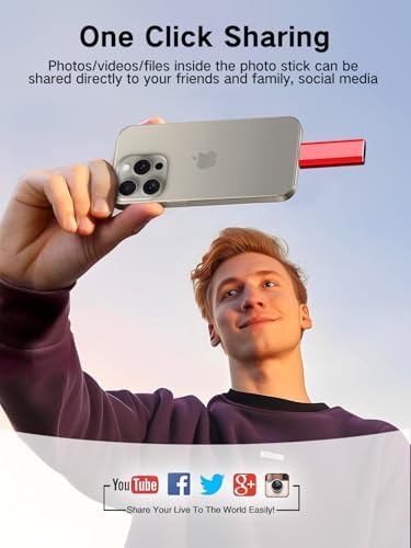 High-Speed 512 GB Flash Drive for i Phone & i Pad – Versatile USB Memory Stick for Effortless Backup of Photos & Videos, Compatible with Android & PC – Plug and Play Convenience, Sleek Red Design for Modern Tech Lovers