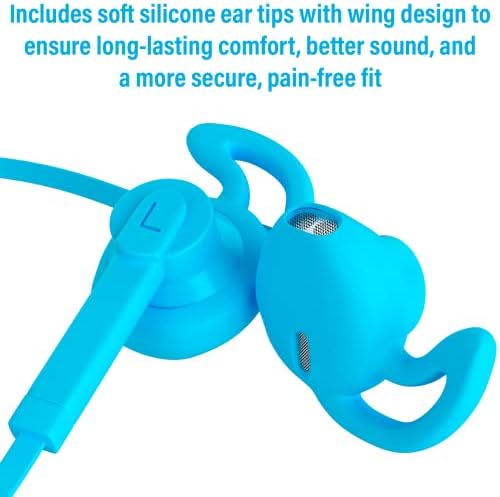 Premium Heavy Bass Wired Earbuds with Built-In Microphone – Set of 5 Noise-Isolating Earphones for Ultimate Audio Experience on Android, i Phone, i Pad, and Laptops – Superior Comfort and Enhanced Compatibility for Music Lovers and Gamers