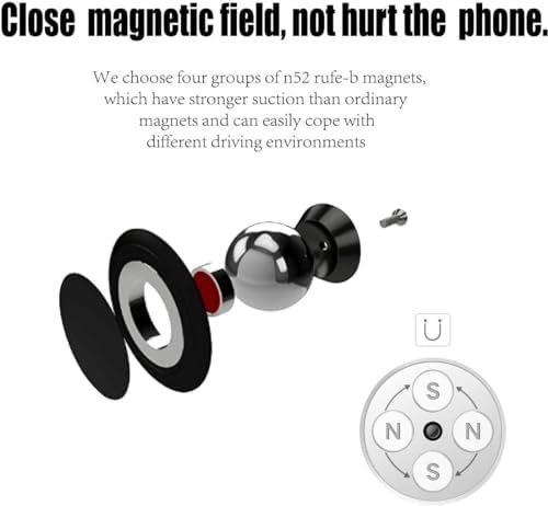 Magnetic Phone Holder for Audi A3/S3/RS3 (2014-2020) – Premium 360-Degree Rotating Air Vent Mount with Robust Magnetic Grip – Stylish Black Metal Design for Enhanced Safety and Functionality