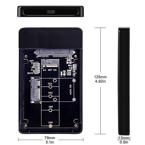 Chenyang Dual Function MSATA SSD JBOD Adapter with USB C 2.5″ Hard Drive Enclosure – Unmatched Speed and Versatility for Enhanced Storage Solutions