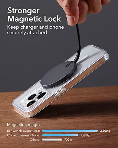 ESR Mag Safe 15 W Wireless Charger – Dual USB-C Charging Pad for i Phone 16 Pro Max, 16 Pro, 16, 16 Plus, 15, 14, 13, 12, and Galaxy S25 – Sleek Desert Titanium Finish – Effortless Magnetic Alignment for Air Pods Pro/3/4 – High-Speed Charging & Enhanced Device Compatibility