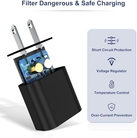 Fast Charging Multi-Port USB C Power Adapter – 5-Port 40 W Wall Charger for i Phone 16 Pro Max, 16 Pro, 15 Pro Max, and More – Compact Cube Design with 3 USB-C and 2 USB-A Ports – Ideal for Efficient Device Charging in Homes and Offices – Built-in Safety Features for Overcharging Protection – Perfect for Busy Professionals and Families