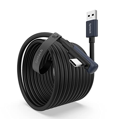 Syntech 16 FT Link Cable for Oculus Quest 3 & PCVR – High-Speed USB 3.0 to USB C Cable for Enhanced Gaming Experience – Compatible with Meta Quest 2, Pro, Pico 4 & More – Durable, Flexible Design for Seamless VR Connectivity