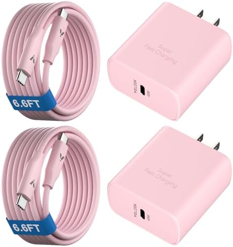 45 W Ultra-Fast USB-C Charger & 12 FT Cable for Samsung Galaxy Devices – Premium Charging Block for S25, S24, S23, and Tab S9/S8 Ultra – Enhanced Speed, Safety, and Portability for Ultimate Device Efficiency