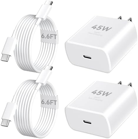 Elevate Your Charging Experience with the 45 W Super Fast USB-C Charger and 6.6 FT Cable – Optimal for i Phone 16 Pro Max, i Pad, and Android Devices – Compact, High-Efficiency Power Adapter with Advanced Safety Features for On-the-Go Users