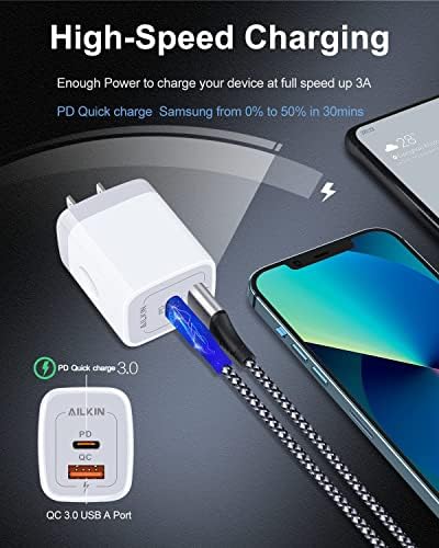 20 W Dual-Port USB-C Wall Charger – Fast Charging Power Adapter for i Phone, Samsung Galaxy, Google Pixel, and More – Compact & Reliable Power Delivery for Simultaneous Device Charging – Essential Tech Accessory for Home & Travel