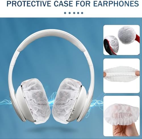 Disposable Headphone Covers – 400-Count Hygienic Non-Woven Earpads for Ultimate Comfort & Sweat Resistance – Universal Fit Audio Protectors (11 cm) for Clean Listening Experience