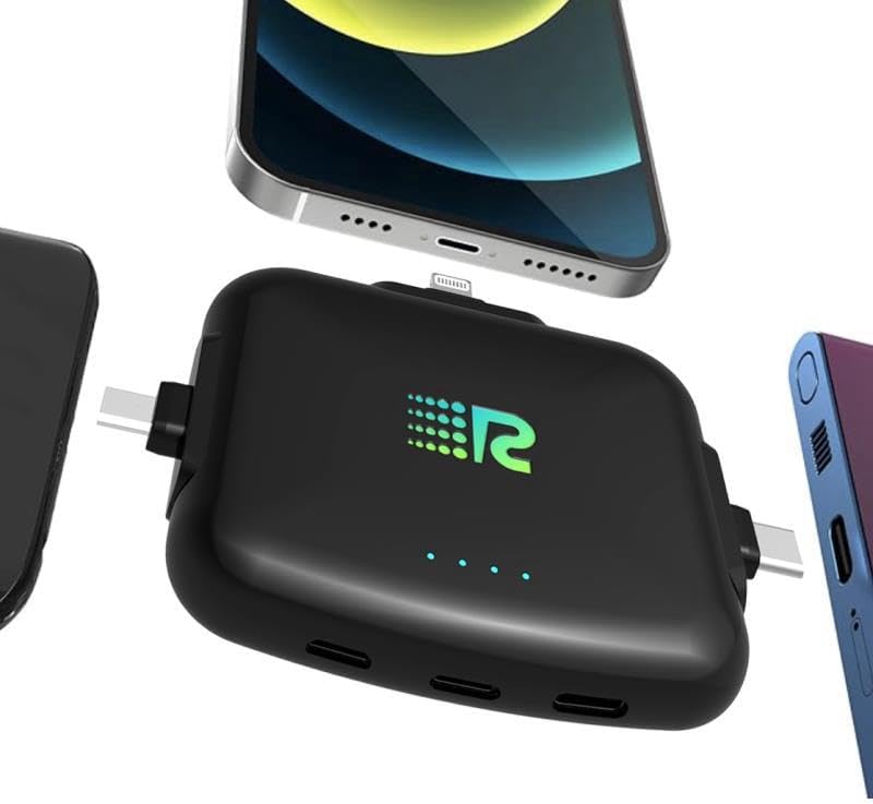 Universal COMET 3200 m Ah Portable Power Bank – Fast Charging 2.1 A, Multi-Device Compatibility for i Phone 16/15/14/13, Type C & Micro-USB – Pre-Charged, Charge 3 Devices Simultaneously, Compact Design for On-the-Go Power Solutions