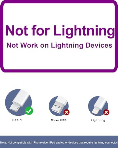 20 W Fast Charger Bundle for i Phone 16 Series & i Pad Models – Dual USB-C Wall Charging Blocks with 3 FT Cable for Lightning-Fast Device Power-Up and Enhanced Compatibility with Air Pods – Ideal for Busy Lifestyles and Travel