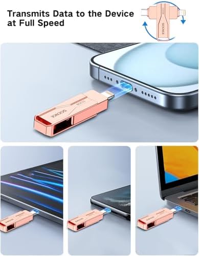 Unleash Your Digital Freedom with the SCICNCE 512 GB Flash Drive: Effortless Plug and Play Memory Stick for i Phone, i Pad, Android, and PC – Ultimate Storage Solution for Photos, Videos, and Documents in Sleek Metal Silver Design – Fast Transfers, No App Required, Perfect for On-the-Go Backup