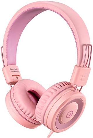 Noot Products K11 Kids Headphones – Ergonomic Foldable Wired On-Ear Audio Solution with 5 ft Tangle-Free Cord and 3.5 mm Jack for i Pads, Kindle, Fire Tablets, and Laptops – Ultimate Comfort and Stylish Design for School, Travel, and Gaming – Safe Listening Experience for Young Audiophiles