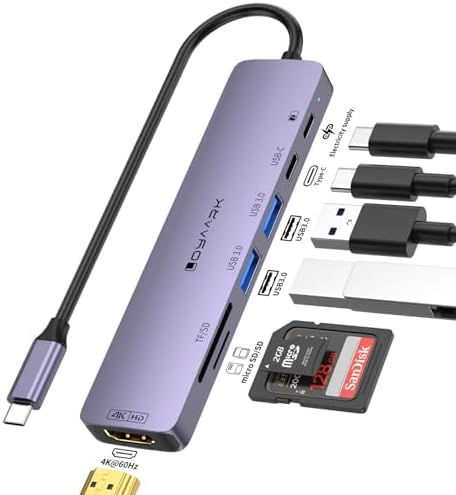 Transform Your Mac Book Pro into a Powerhouse with Our 4 K60 Hz USB C Hub – Ultimate Multi-Port Adapter for Lightning-Fast Data Transfers, PD 100 W Rapid Charging, and Dual SD/TF Card Readers – Ideal for Professionals and Creative Minds