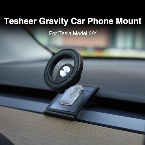 Revolutionary Tesla Phone Mount for Model 3 & Model Y – Automatic Gravity Grip Holder with Foldable Design for Ultimate Convenience – 2024 Tesla Accessory for Seamless Smartphone Integration and Enhanced Driving Safety