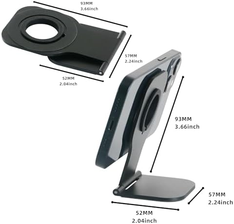 R7 Magnetic Laptop Phone Holder, Lightweight Portable and Versatile Stand for MagSafe and Non-MagSafe Devices, Compatible with Apple Watch Charging, Monitor Screen Side Mount for Work, Multi-Tasking – Enhanced Compatibility and Speed