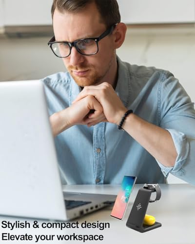 Ultimate 3-in-1 Wireless Charging Station for Samsung Galaxy Devices – Fast Qi-Certified Charger for S25 Ultra, S24, S23, Note 20, Z Flip 6 & Fold 6 – Dedicated Dock for Galaxy Watch 6/5 & Buds 3/3 Pro – Sleek, Portable Design Perfect for Home, Office, or Travel – Ideal Gift for Tech Enthusiasts