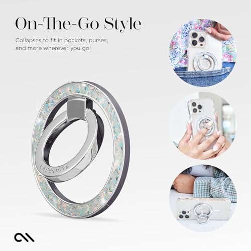 Elevate Your i Phone Experience with the Case-Mate Twinkle Diamond Magnetic Phone Ring Holder – Stylish Mag Safe Grip & Stand for i Phone 16 Pro Max, 15 Pro Max, 14, 13, 12 & Samsung S25 Ultra – Effortless One-Handed Use with Enhanced Security and 360° Rotation – Collapsible Design for On-the-Go Convenience – Compatible with All Mag Safe Devices – Transform Your Phone into a Fashion Statement – No Residue, Easy Removal, and 1-Year Warranty for Ultimate Peace of Mind