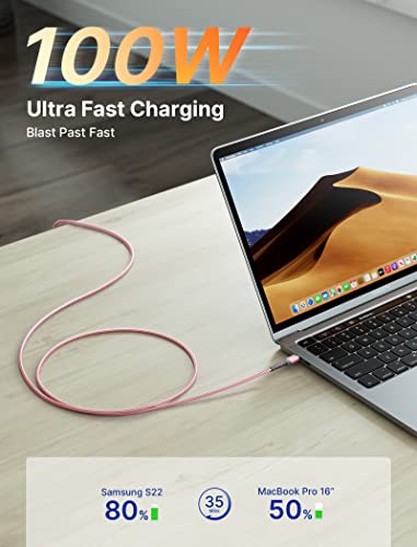 JSAUX Versatile 3-Pack USB C to USB C Cable Set – 100 W Fast Charging (10 ft, 6.6 ft, 3.3 ft) for Nintendo Switch, i Phone 16/15 Pro Max, Samsung Galaxy S25/S24, i Pad Pro – Durable, High-Speed Type C Charger Cables in Sleek Black Design for Ultimate Compatibility and Convenience