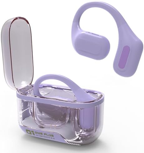 Premium Wireless Bluetooth Earbuds with 36-Hour Playtime and Waterproof Design – Hi-Fi Stereo Over-Ear Headphones with Secure Earhooks, Ideal for Sports and Workouts, Stylish Purple Finish, Enhanced Compatibility for Effortless Connectivity and Hands-Free Calling
